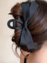 Elegant Black Bow Knot Hair Claw Clip
