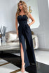 Elegant Black Jumpsuit with Slit Leg and Pocket Detail