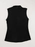 Elegant Black Mock Neck Sleeveless Top