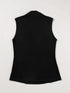 Elegant Black Mock Neck Sleeveless Top