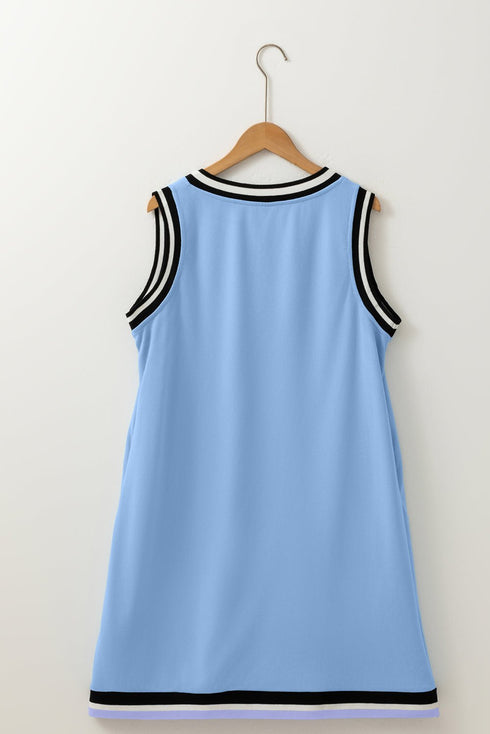 v neck sleeveless mini dress