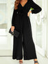 Elegant Black Wide Leg Jumpsuit with Chic Back Cutout