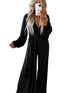 Elegant Black Wide Leg Jumpsuit with Chic Back Cutout