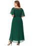 Elegant Boat Neck A-Line Midi Dress for Plus Size Women