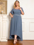 Elegant Chiffon Mother of the Bride Dress with Ruffle Sleeves and Asymmetrical Hem