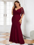 Elegant Curve Embracing V-Neck Mermaid Evening Gown