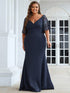 Elegant Curve Embracing V-Neck Mermaid Evening Gown