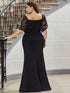 Elegant Curve Embracing V-Neck Mermaid Evening Gown