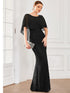 Elegant Fishtail Ruffles Sleeves Mother of Bridesmaid Gown