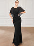 Elegant Fishtail Ruffles Sleeves Mother of Bridesmaid Gown