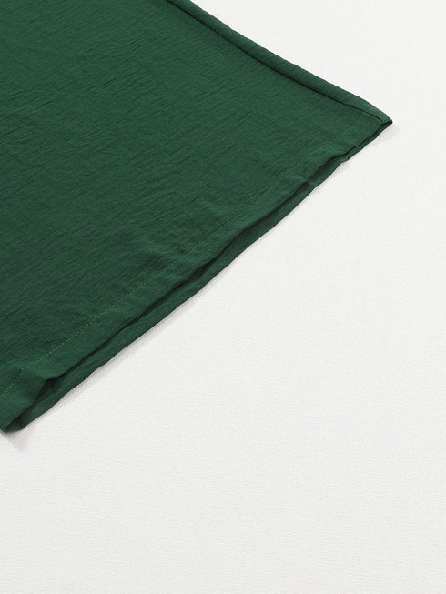 Elegant Green Smocked Square Neck Wide Leg Jumpsuit for Southern Belle Style