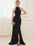 Elegant Halter Neck Sleeveless Pencil Evening Gown