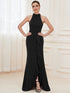 Elegant Halter Neck Sleeveless Pencil Evening Gown
