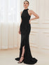 Elegant Halter Neck Sleeveless Pencil Evening Gown