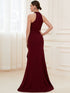 Elegant Halter Neck Sleeveless Pencil Evening Gown