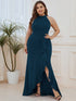 Elegant Halter Neck Sleeveless Pencil Evening Gown