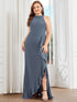 Elegant Halter Neck Sleeveless Pencil Evening Gown