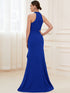 Elegant Halter Neck Sleeveless Pencil Evening Gown