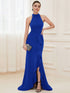 Elegant Halter Neck Sleeveless Pencil Evening Gown