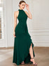 Elegant Halter Neck Sleeveless Pencil Evening Gown