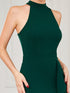 Elegant Halter Neck Sleeveless Pencil Evening Gown