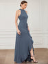 Elegant Halter Neck Sleeveless Pencil Evening Gown