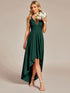 Elegant High-Low Sleeveless Empire Waist Bridesmaid Dress