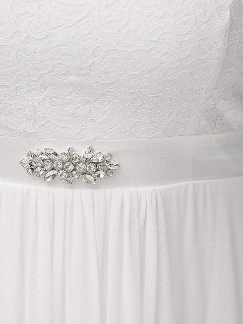 Elegant Long Sleeve Lace Mother Dress with Floral Details