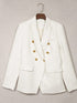 Elegant Long Sleeve Plaid Women's Jacket with Slim Fit
