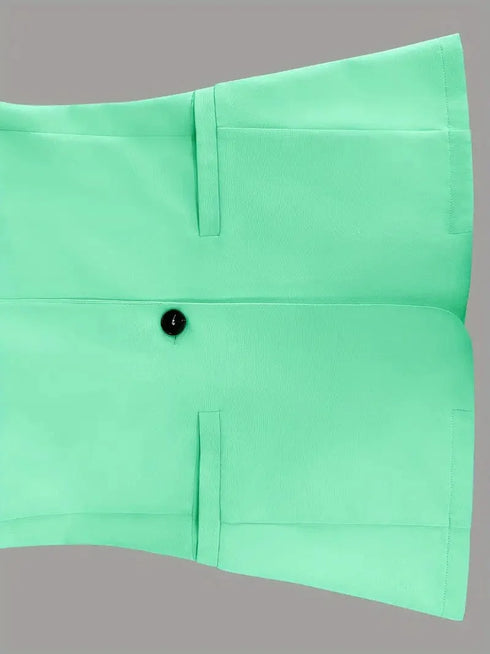 Elegant One Button Suit Jacket with Lapel, Chic Long Sleeve Office Attire for Women