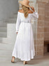 Elegant One-Shoulder Slimming Long Dress with Pleated Skirt
