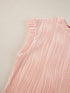 Elegant Pink Wavy Textured Short Sleeve Blouse