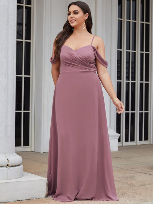 Elegant Plus Size Bridesmaid Gowns with Sweetheart Neckline
