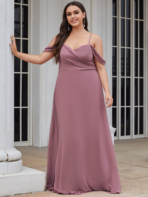 Elegant Plus Size Bridesmaid Gowns with Sweetheart Neckline