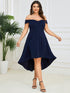 Elegant Plus Size Off-Shoulder A-Line Evening Gown