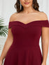 Elegant Plus Size Off-Shoulder A-Line Evening Gown