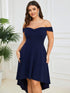 Elegant Plus Size Off-Shoulder A-Line Evening Gown