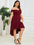 Elegant Plus Size Off-Shoulder A-Line Evening Gown