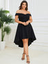 Elegant Plus Size Off-Shoulder A-Line Evening Gown
