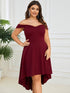 Elegant Plus Size Off-Shoulder A-Line Evening Gown
