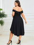 Elegant Plus Size Off-Shoulder A-Line Evening Gown