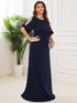 Elegant Plus Size Sparkling Bodycon Maxi Mermaid Evening Gown