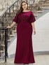 Elegant Plus Size Sparkling Bodycon Maxi Mermaid Evening Gown