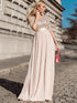 Elegant Round Neckline Long Sleeves Sequin Evening Dress