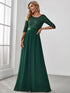 Elegant Sequined A-Line Evening Gown