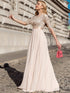 Elegant Sequined A-Line Evening Gown
