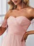 Elegant Strapless A Line Evening Gown with Cascading Ruffles