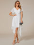 Elegant V-Neck Chiffon Evening Dress Featuring Short Sleeves