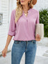 Elegant V-Neck Chiffon Long Sleeve Blouse