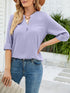 Elegant V-Neck Chiffon Long Sleeve Blouse